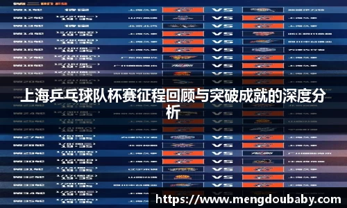 上海乒乓球队杯赛征程回顾与突破成就的深度分析