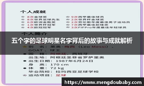 五个字的足球明星名字背后的故事与成就解析